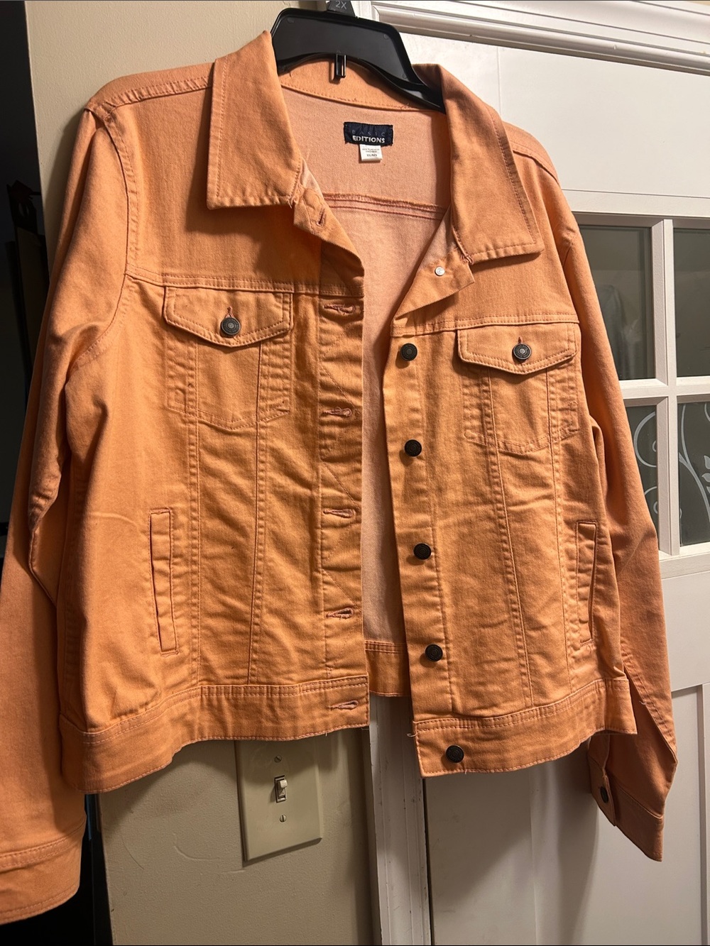 Basic Editions Peach-Orange Jean Jacket